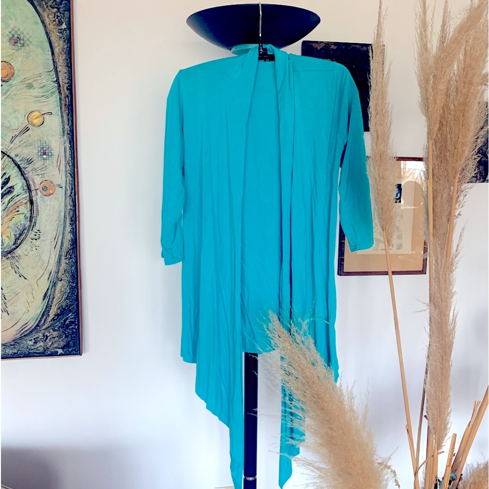 Never worn teal long cotton coverup